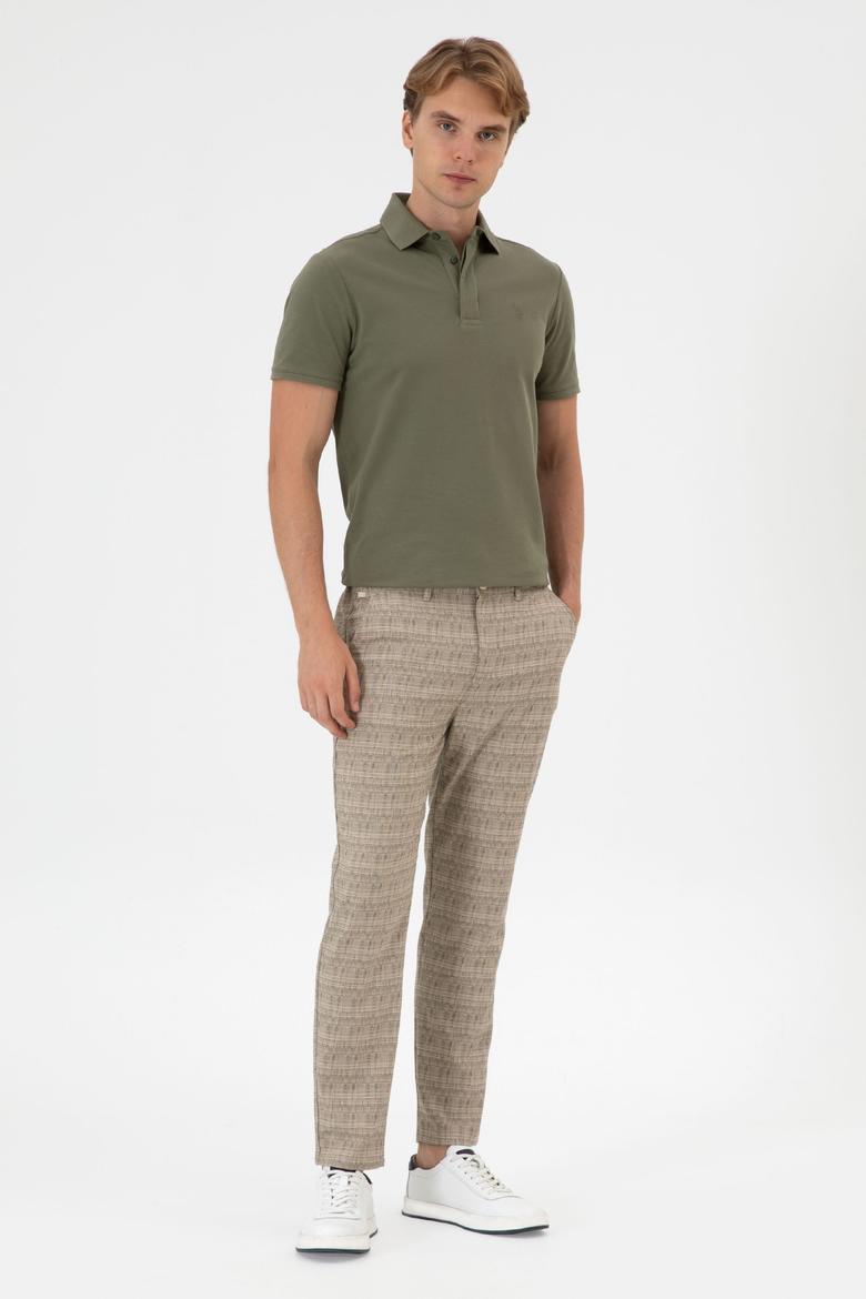 Erkek Koyu Haki Kanvas Pantolon