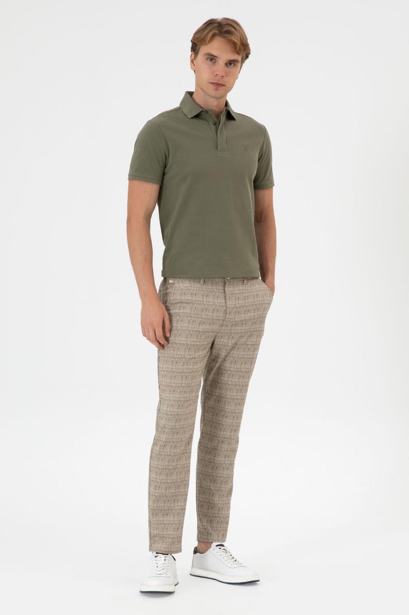 Erkek Koyu Haki Kanvas Pantolon