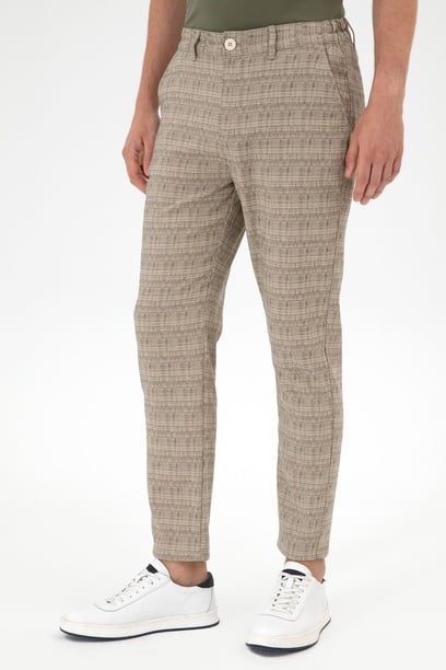 Erkek Carrot Fit Koyu Haki Kanvas Pantolon