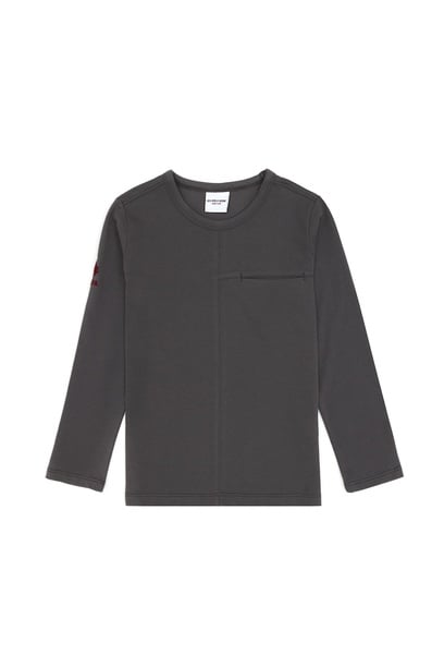 Erkek Çocuk Gri Bisiklet Yaka Sweatshirt