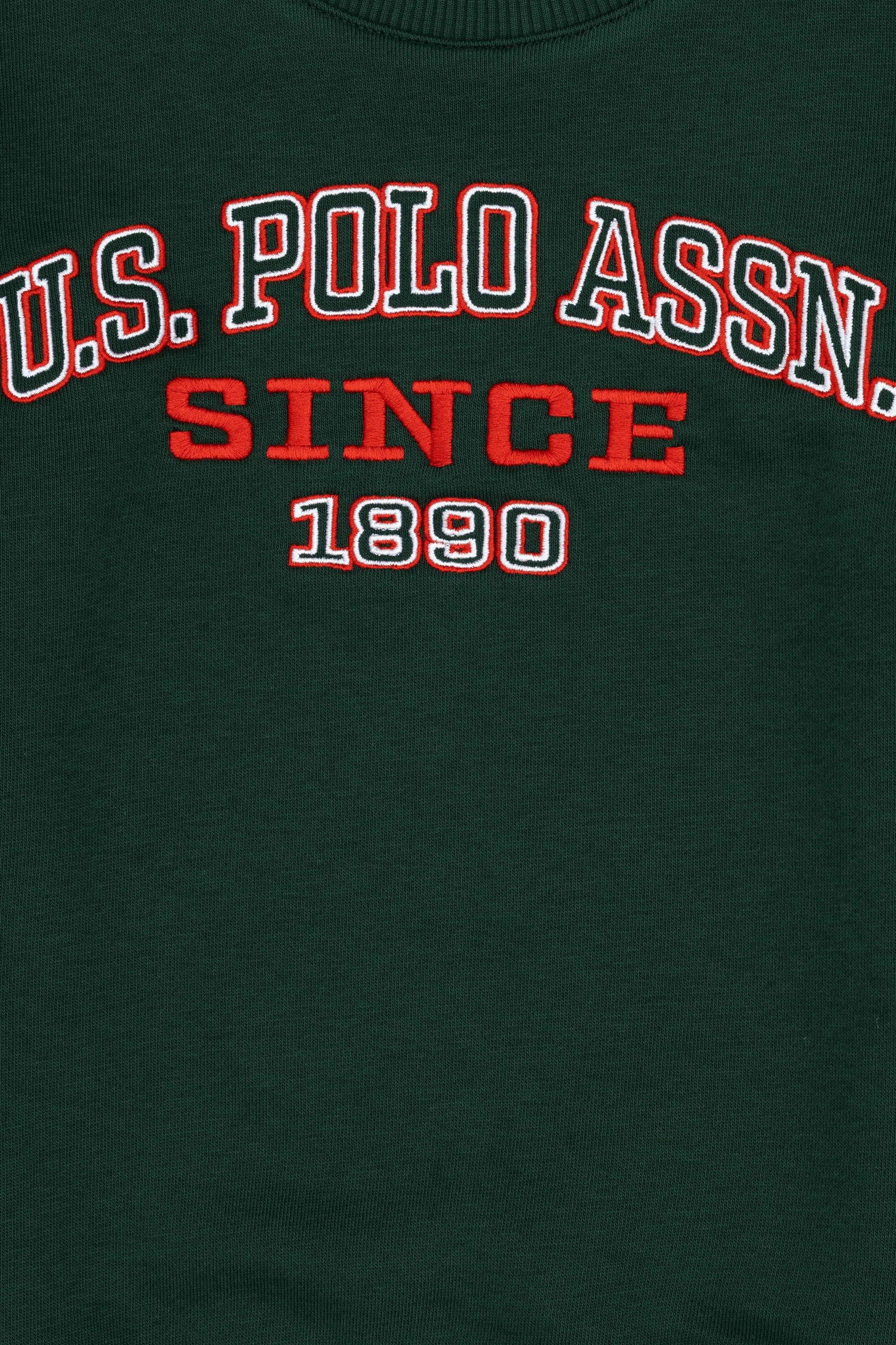 Erkek Çocuk Koyu Yeşil Bisiklet Yaka Sweatshirt - Image 3