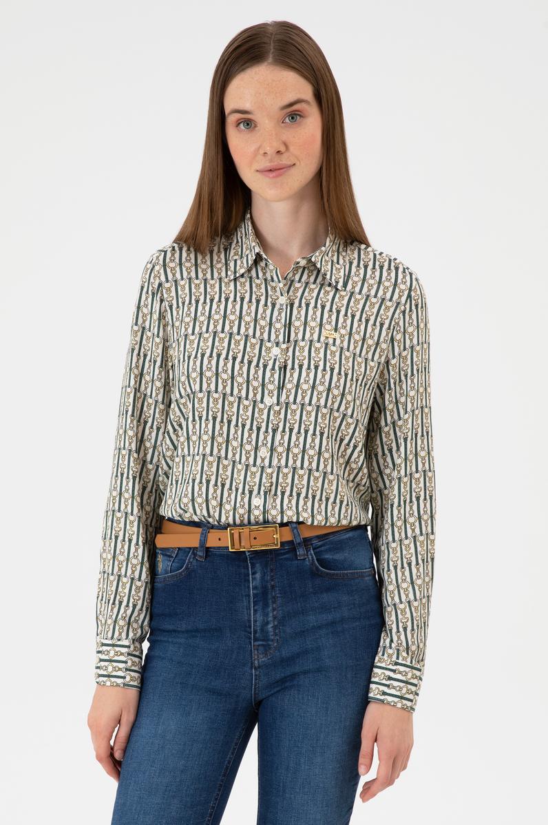 Kadın Beyaz Uzun Kollu Gömlek