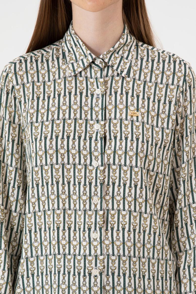 Kadın Beyaz Uzun Kollu Gömlek - 50316381010