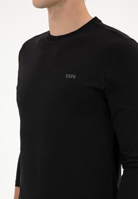 Erkek Slim Fit Bisiklet Yaka Siyah Süprem Basic Sweatshirt - 50313744021