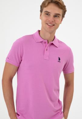 Erkek Fuşya Basic Tişört - 50298041311