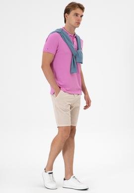 Erkek Fuşya Basic Tişört - 50298041311