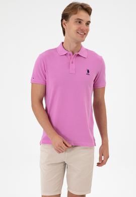 Erkek Fuşya Basic Tişört - 50298041311