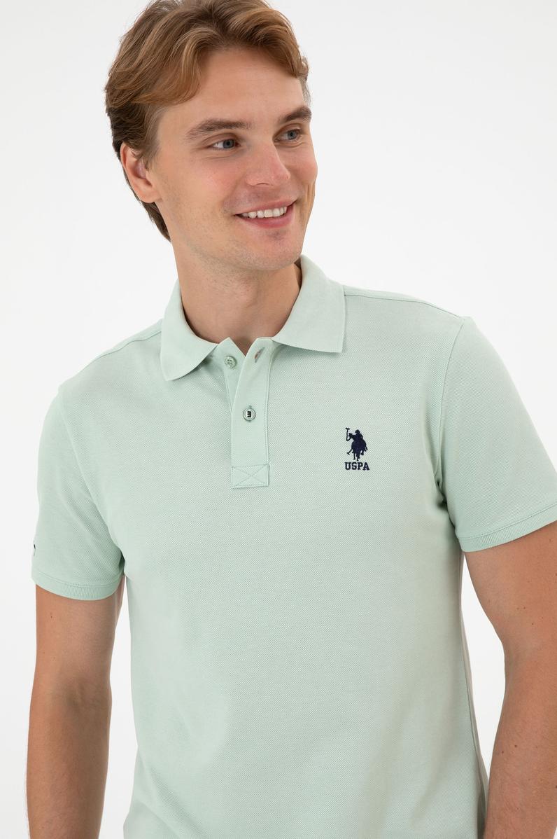 Erkek Su Yeşili Basic Tişört