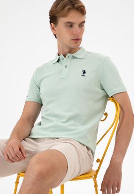 Erkek Su Yeşili Basic Tişört - 50298041291