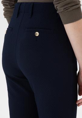 Kadın Açık Lacivert Carrot High Waist Fit Kanvas Pantolon - 50309273034