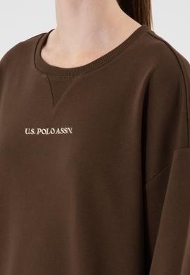 Kadın Kahverengi Bisiklet Yaka Sweathırt - 50313562031