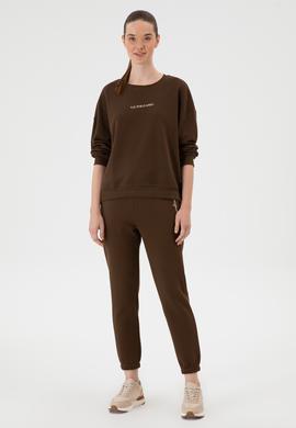 Kadın Kahverengi Bisiklet Yaka Sweathırt - 50313562031