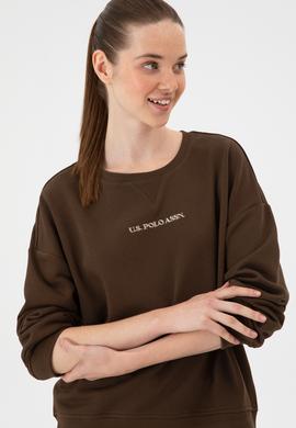 Kadın Kahverengi Bisiklet Yaka Sweathırt - 50313562031