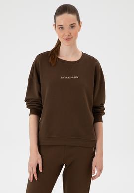 Kadın Kahverengi Bisiklet Yaka Sweathırt - 50313562031