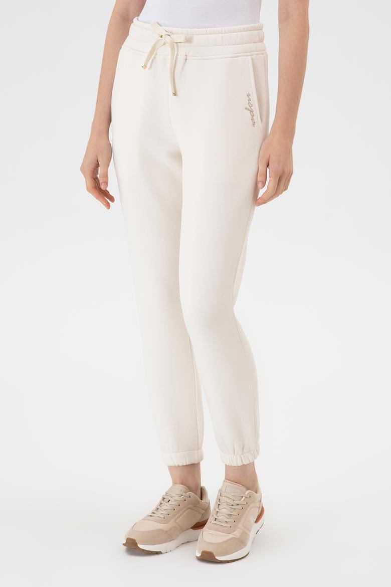 Kadın Krem Şardonlu Jogger Eşofman Altı - 50313581029