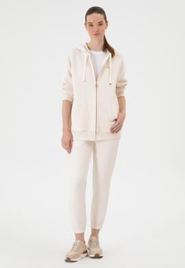 Kadın Krem Şardonlu Jogger Eşofman Altı - 50313581029