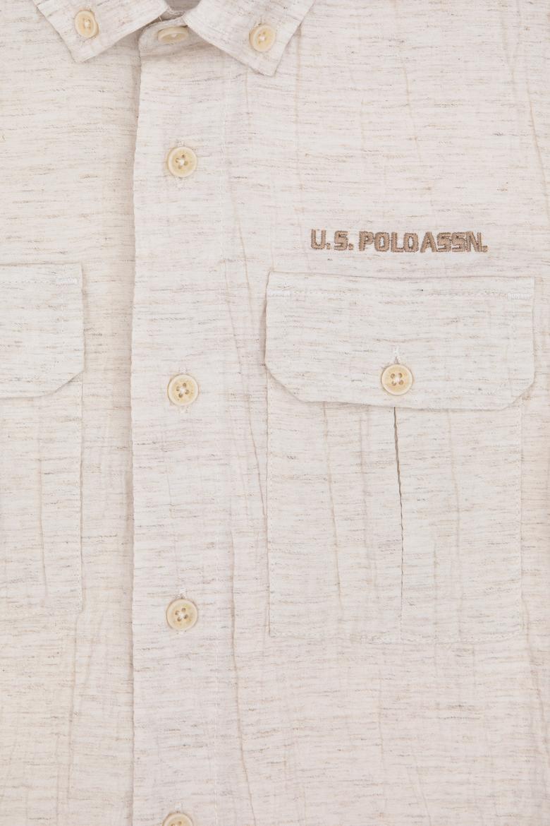 Erkek Çocuk Krem Kısa Kollu Gömlek - 50300416002