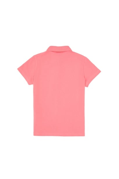 Kız Çocuk Açık Pembe Polo Yaka Tişört