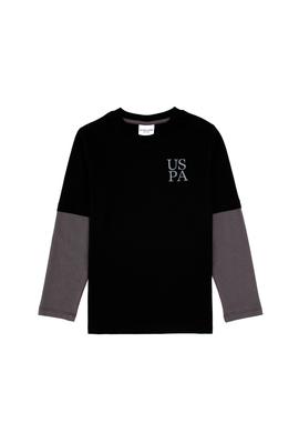 Erkek Çocuk Siyah Bisiklet Yaka Basic Sweatshirt - 50313996024