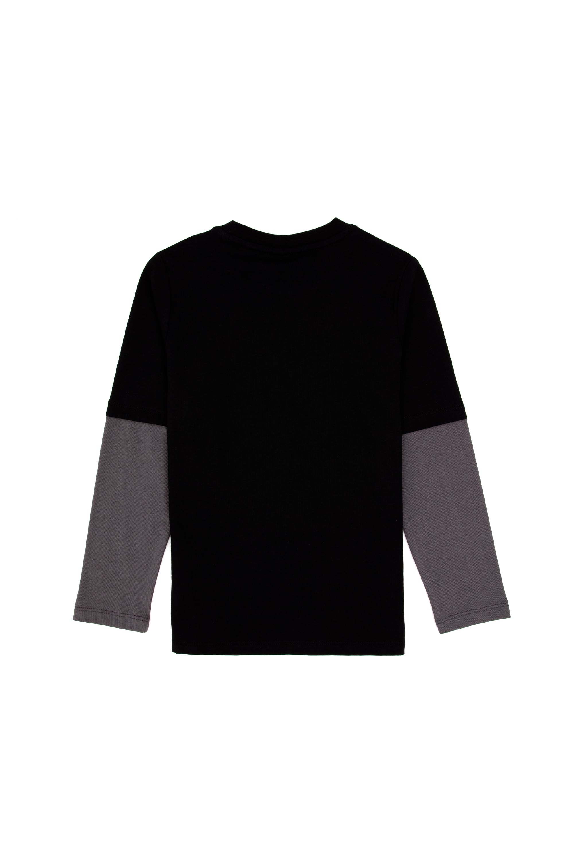 Erkek Çocuk Siyah Bisiklet Yaka Basic Sweatshirt