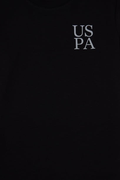 Erkek Çocuk Siyah Bisiklet Yaka Basic Sweatshirt