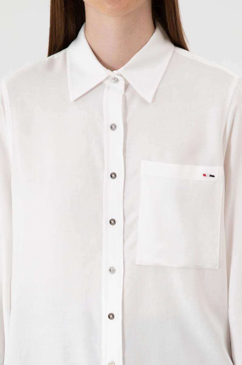 Kadın Beyaz Uzun Kollu Gömlek