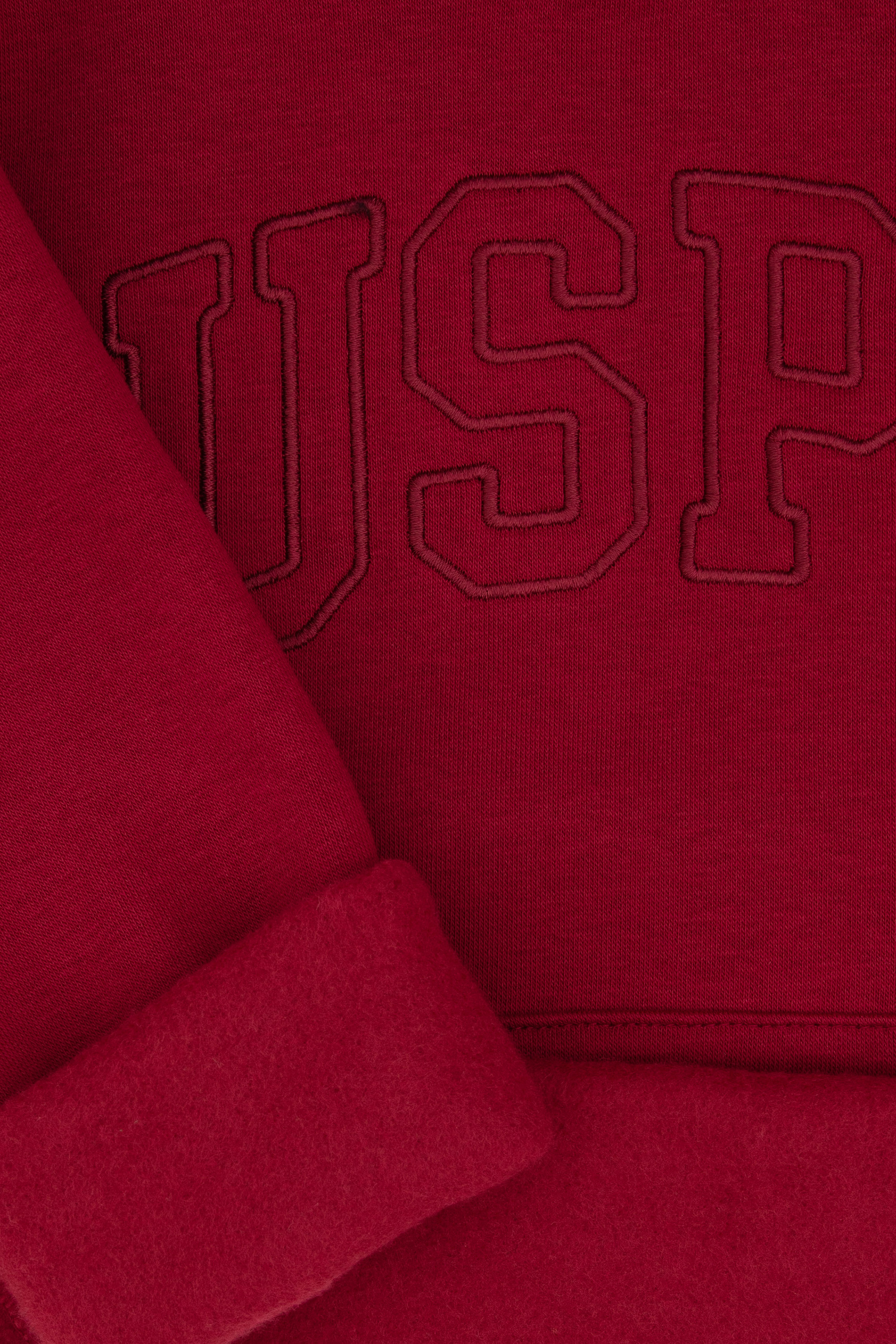 Kız Çocuk Koyu Frambuaz Kapüşonlu Şardonlu Basic Sweatshirt - Image 6