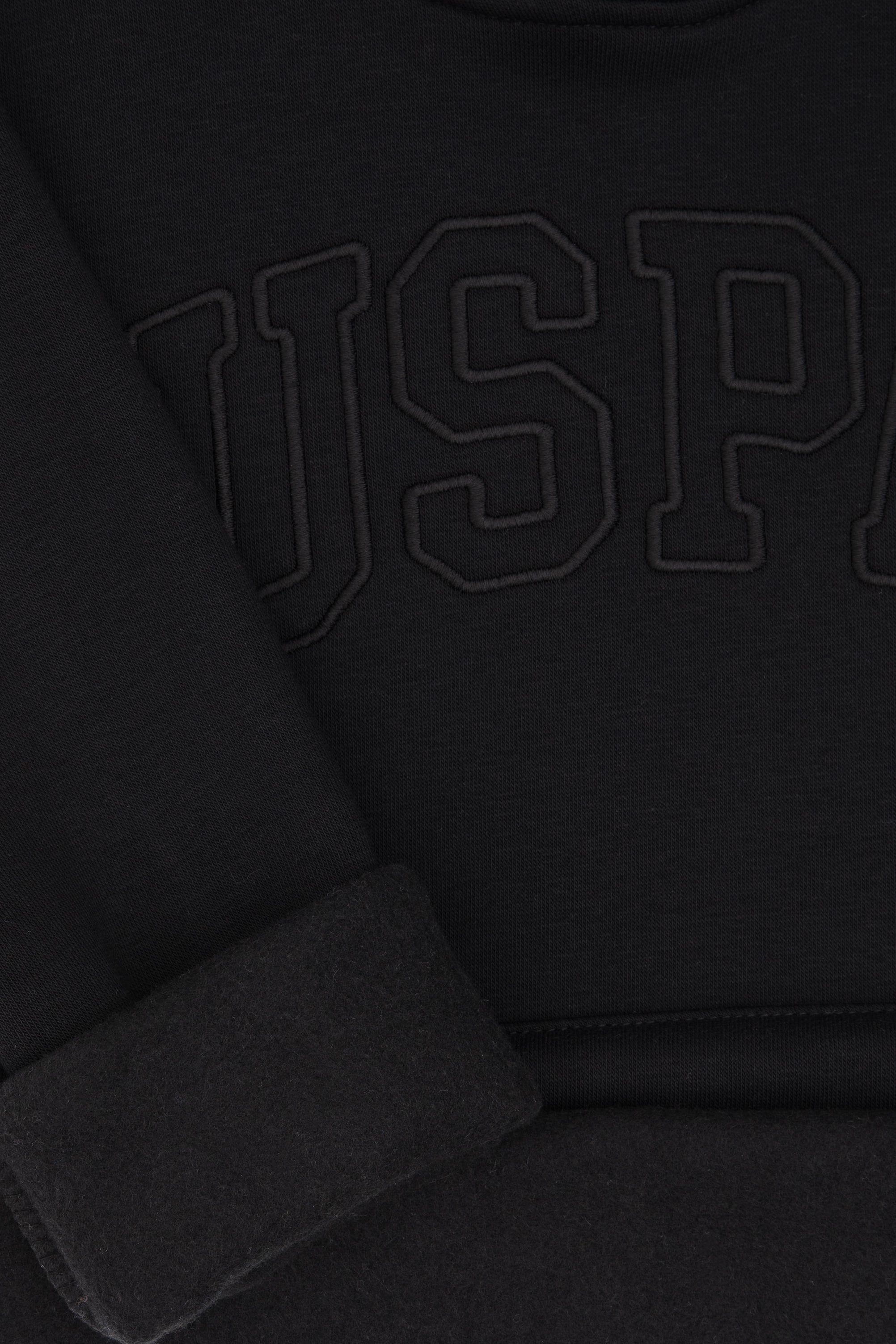 Kız Çocuk Siyah Kapüşonlu Şardonlu Basic Sweatshirt - Image 6