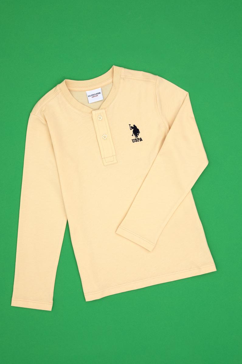 Erkek Çocuk Ekru Bisiklet Yaka Sweatshirt