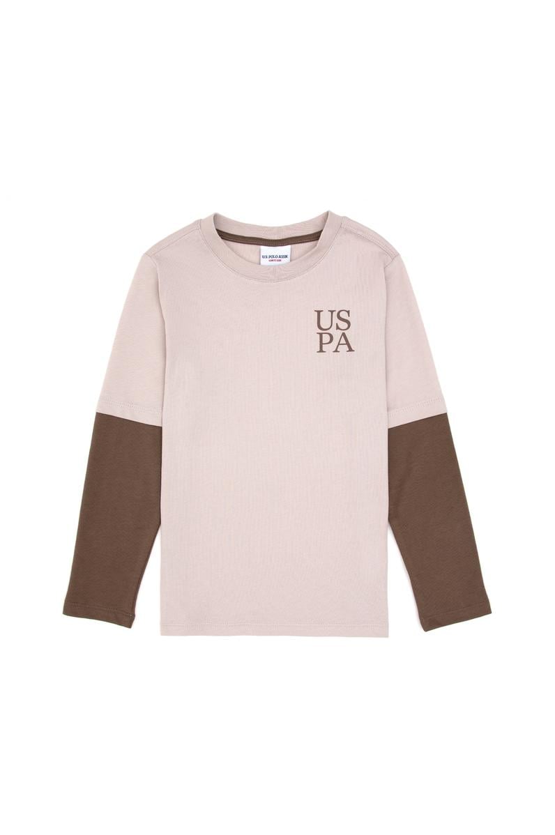 Erkek Çocuk Taş Bisiklet Yaka Basic Sweatshirt