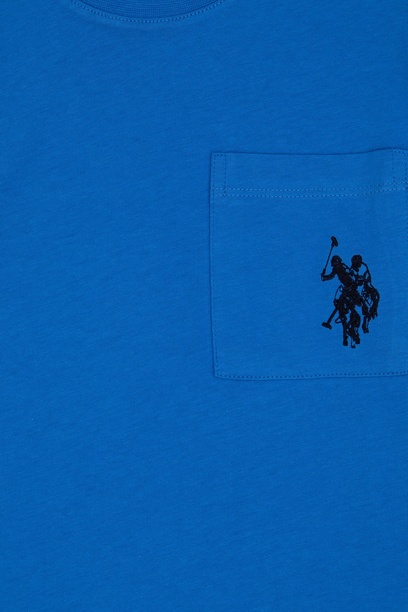 Erkek Çocuk Koyu Mavi Bisiklet Yaka Sweatshirt