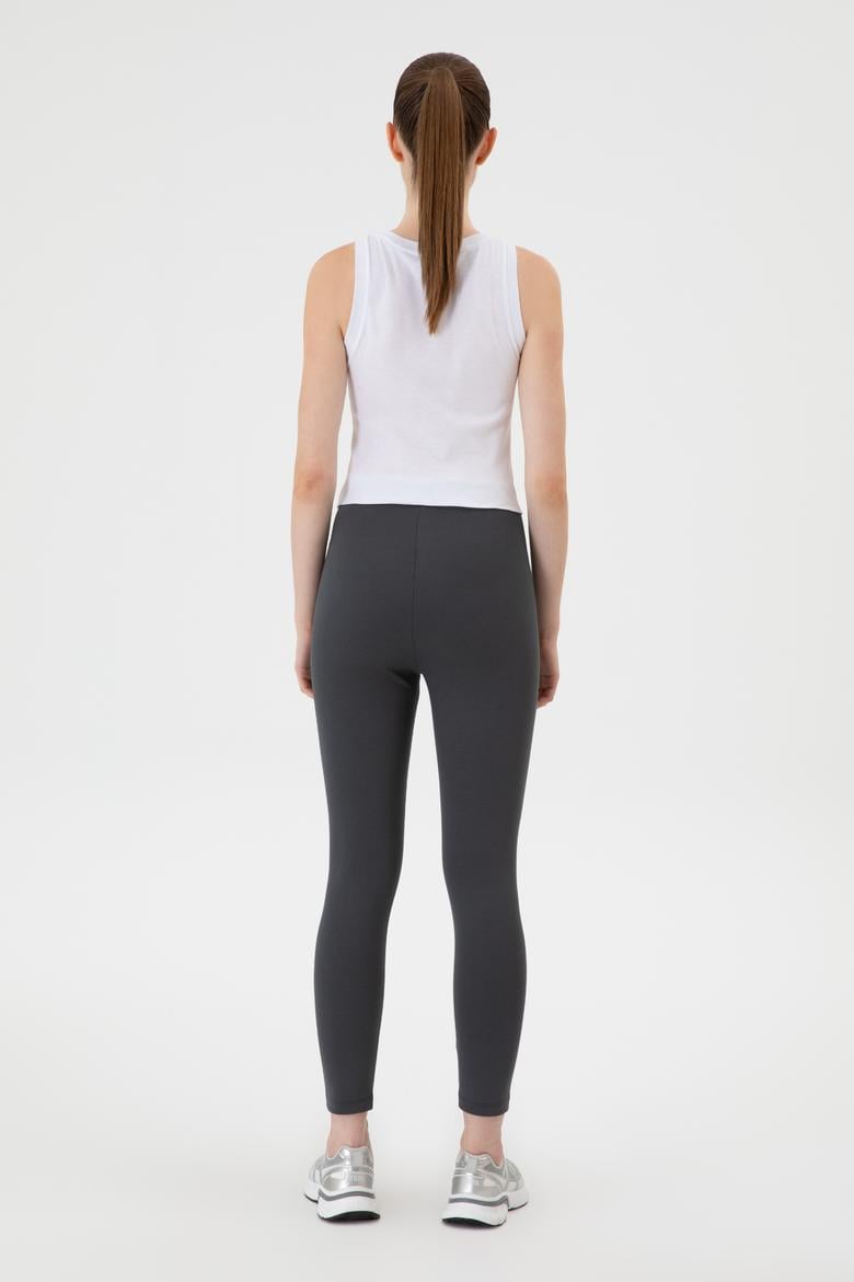 Kadın Antrasit Yüksek Bel Toparlayıcı Günlük Tayt - 50314365025