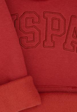 Kız Çocuk Kiremit Kapüşonlu Şardonlu Basic Sweatshirt - 50314311089