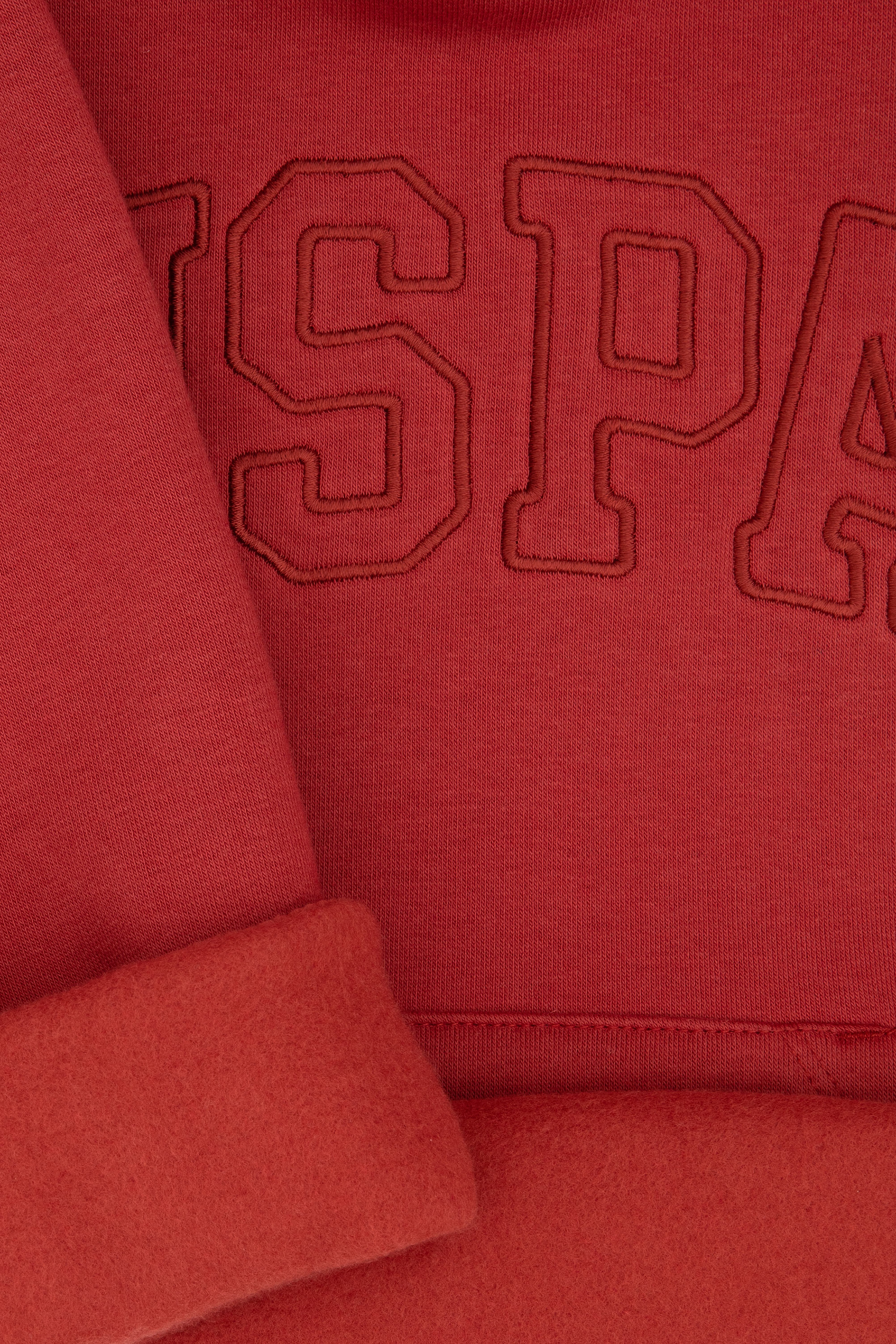 Kız Çocuk Kiremit Kapüşonlu Şardonlu Basic Sweatshirt - Image 6