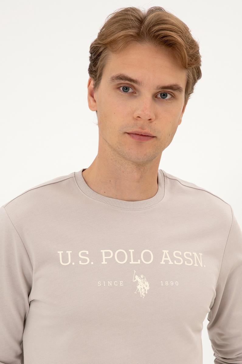 Erkek Regular Fit Bisiklet Yaka Taş İnce Basic Sweatshirt