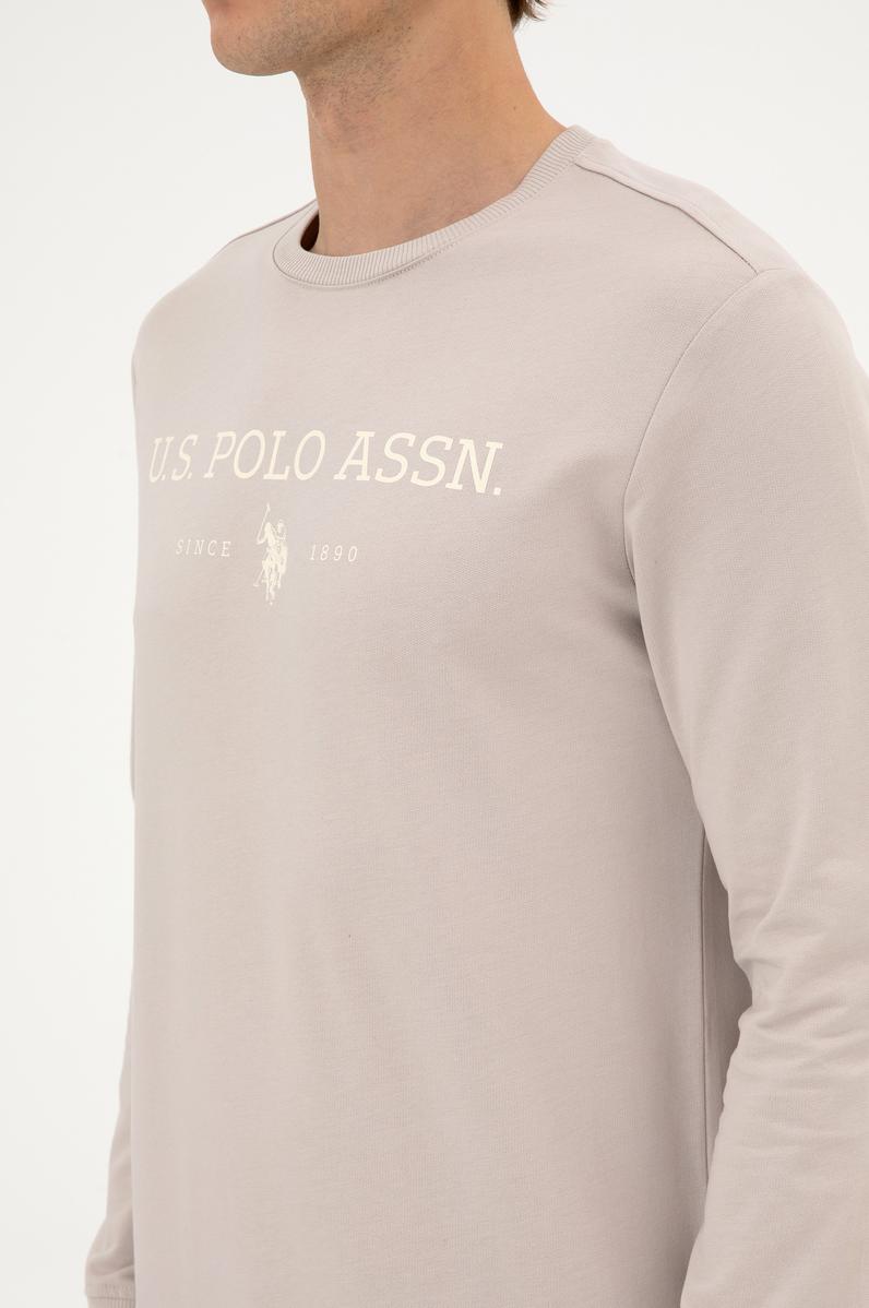 Erkek Regular Fit Bisiklet Yaka Taş İnce Basic Sweatshirt