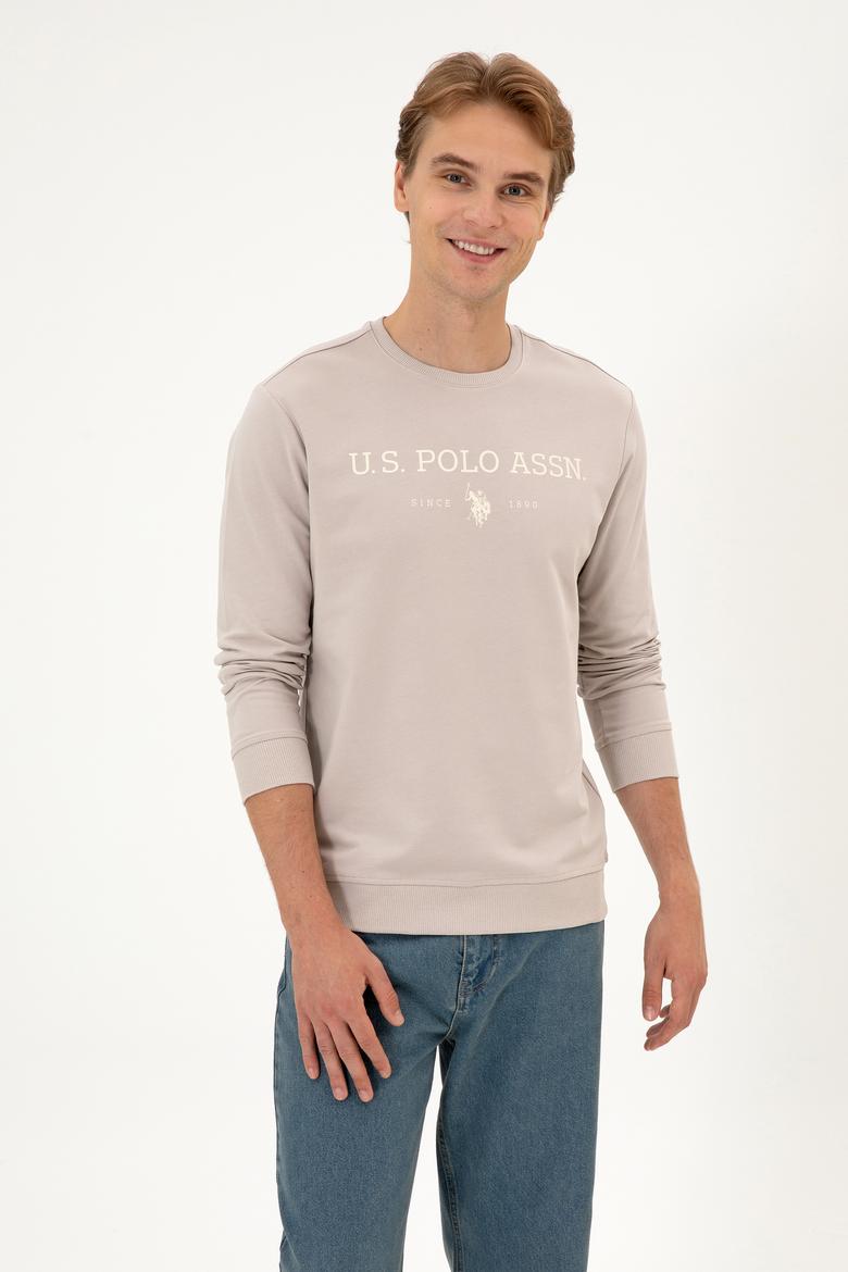 Erkek Regular Fit Bisiklet Yaka Taş İnce Basic Sweatshirt