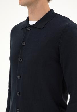 Erkek Lacivert Basic Triko Hırka - 50313690037