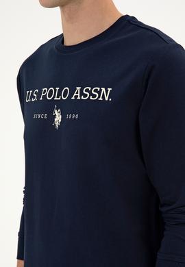 Erkek Regular Fit Bisiklet Yaka Lacivert İnce Basic Sweatshirt - 50313743069