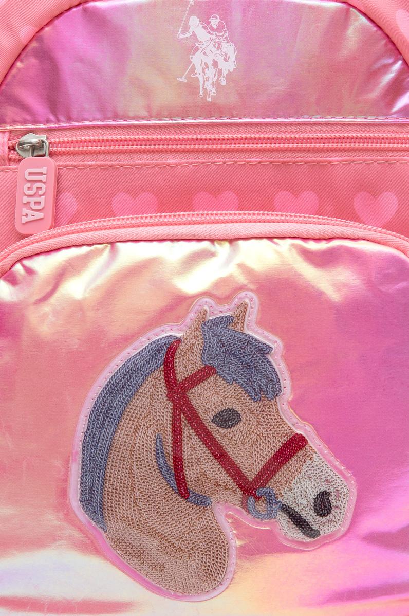 Kız Çocuk Pembe Parlak Çok Gözlü Okul Çantası