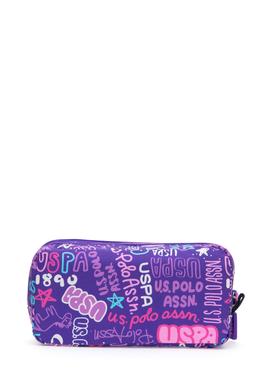 Kız Çocuk Mor Renkli Baskılı Çift Gözlü Kalemlik - 50315155001