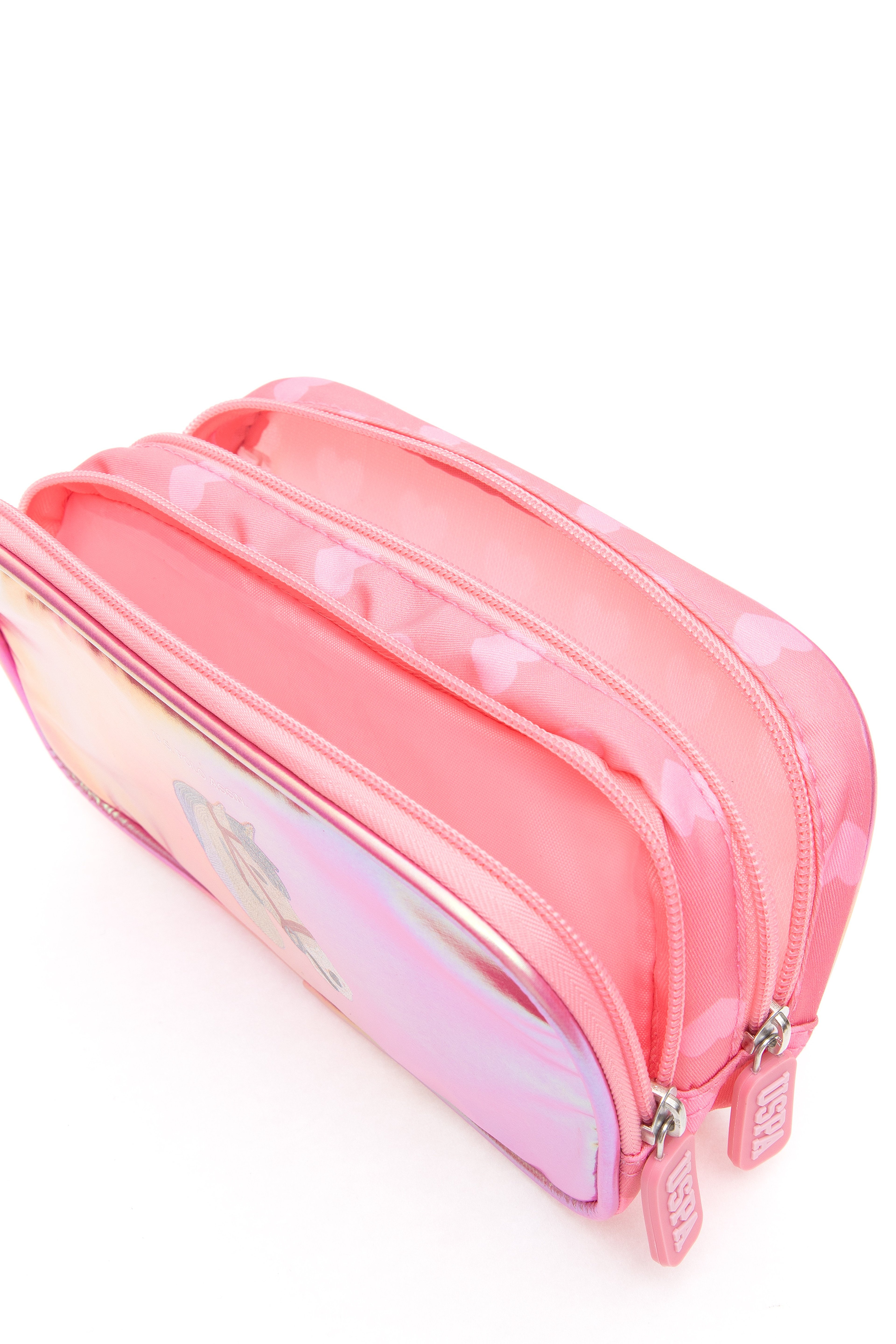 Kız Çocuk Pembe Çift Gözlü Parlak Kalemlik - Image 5