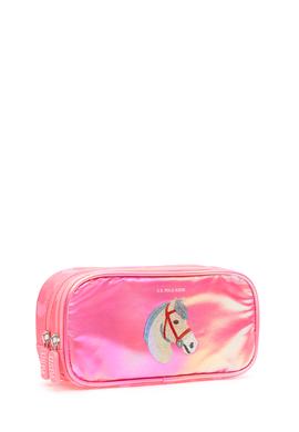 Kız Çocuk Pembe Çift Gözlü Parlak Kalemlik - 50315148001