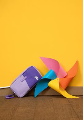 Kız Çocuk Mor Blok Renkli Çift Gözlü Kalemlik - 50315138001