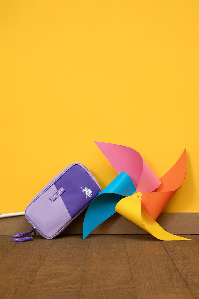 Kız Çocuk Mor Blok Renkli Çift Gözlü Kalemlik