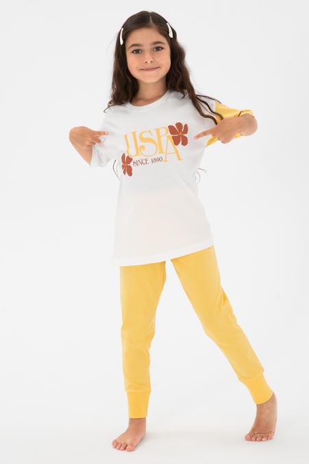 Kız Çocuk Sarı Alt Üst Takım