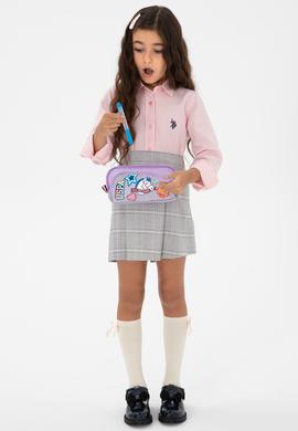 Kız Çocuk Açık Pembe Uzun Kollu Basic Gömlek - 50306588021