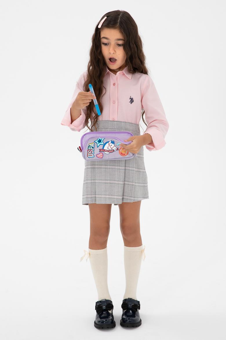 Kız Çocuk Açık Pembe Uzun Kollu Basic Gömlek - 50306588021