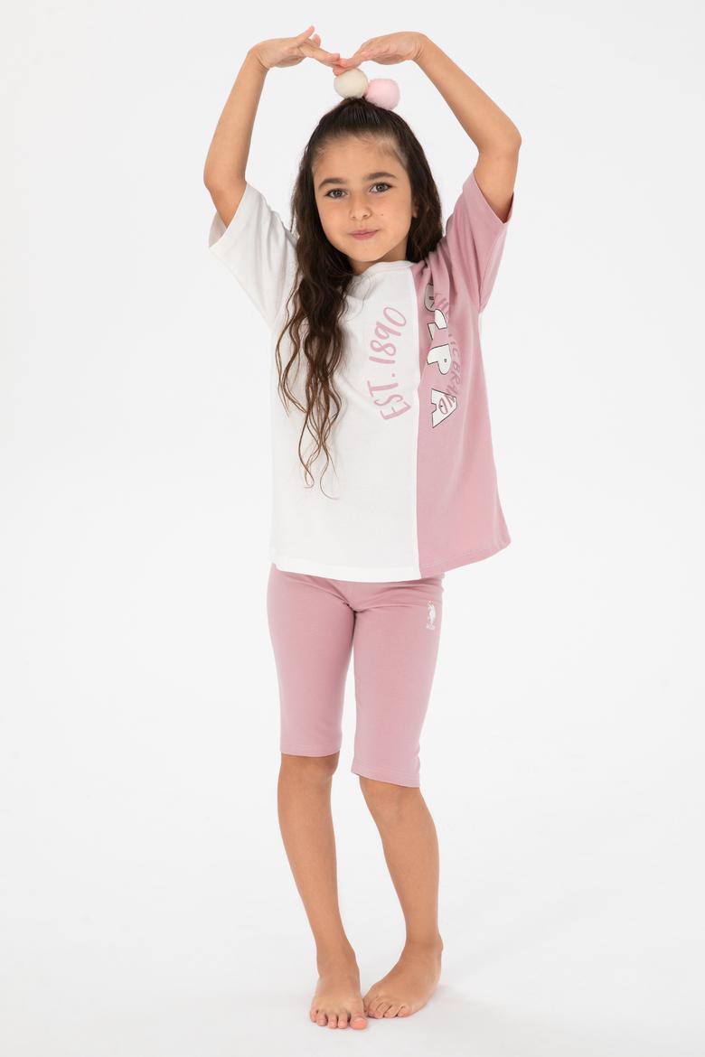 Kız Çocuk Pembe Şortlu Alt Üst Takım - 50312404005