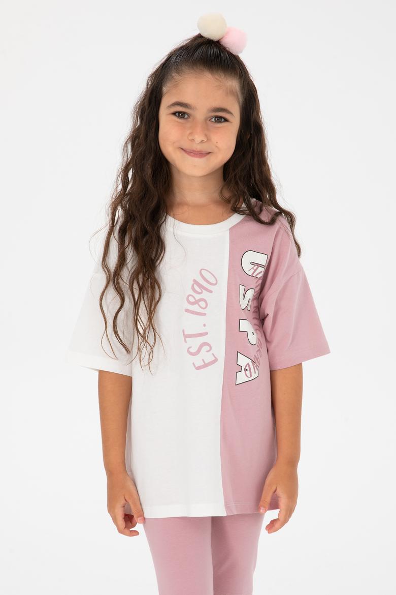 Kız Çocuk Pembe Şortlu Alt Üst Takım - 50312404005